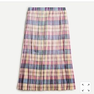 J. Crew shimmer plaid skirt